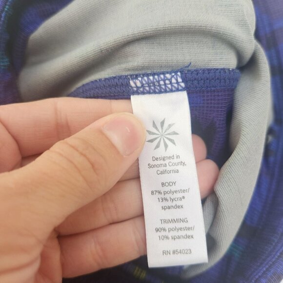 Athleta Dobby Be Free Knicker Blue Cropped Pants Leggings Tights Women's XS - Picture 9 of 10